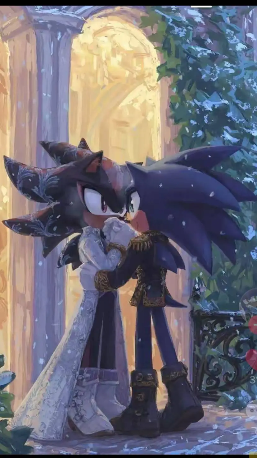 ai character: Sonadow 💙🖤 background