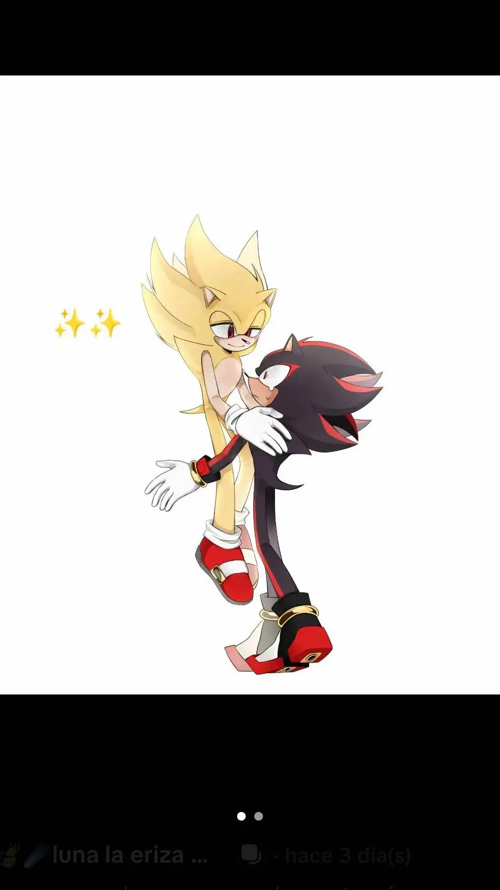 ai character: Sonic y Shadow 🖤💛 background