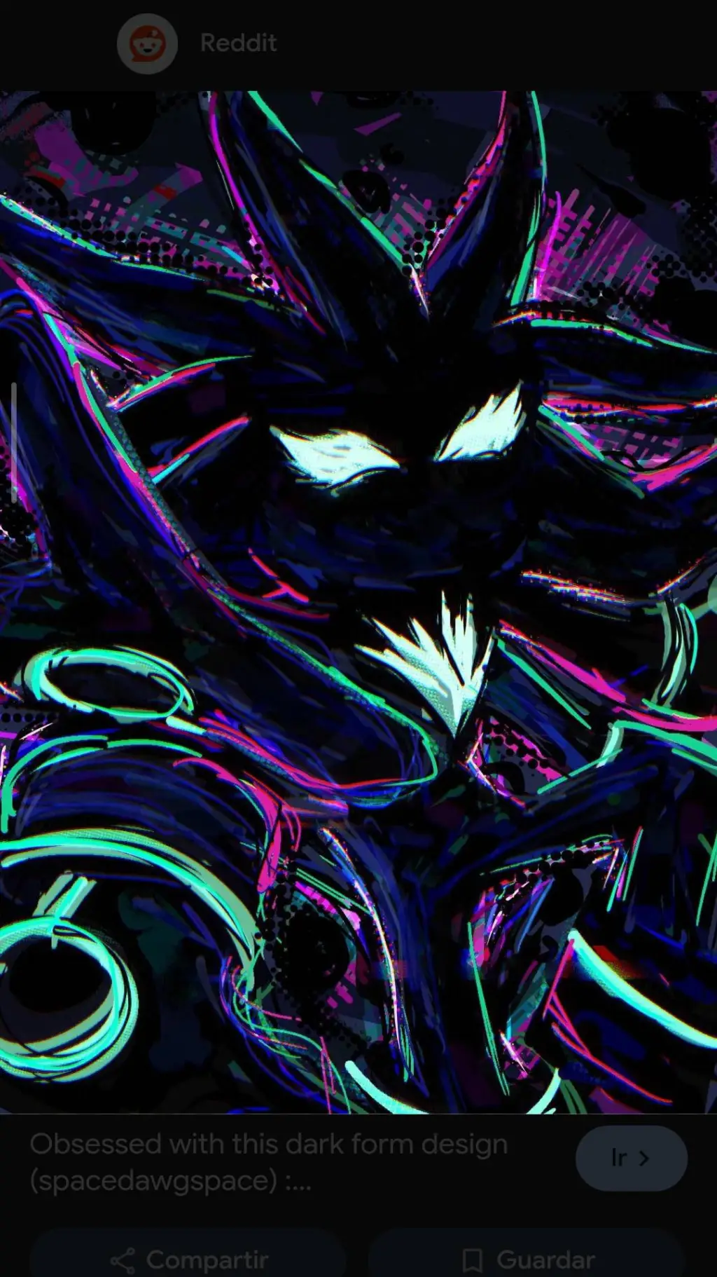ai character: Dark Silver 🤍😨 background