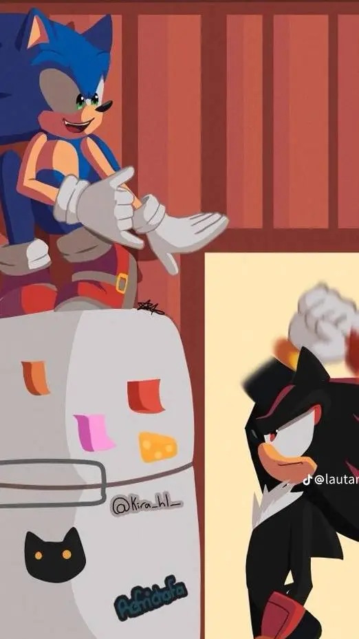 ai character: Shadow y Sonic  background