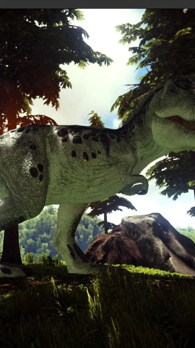 ai character: ark alpha rex  background