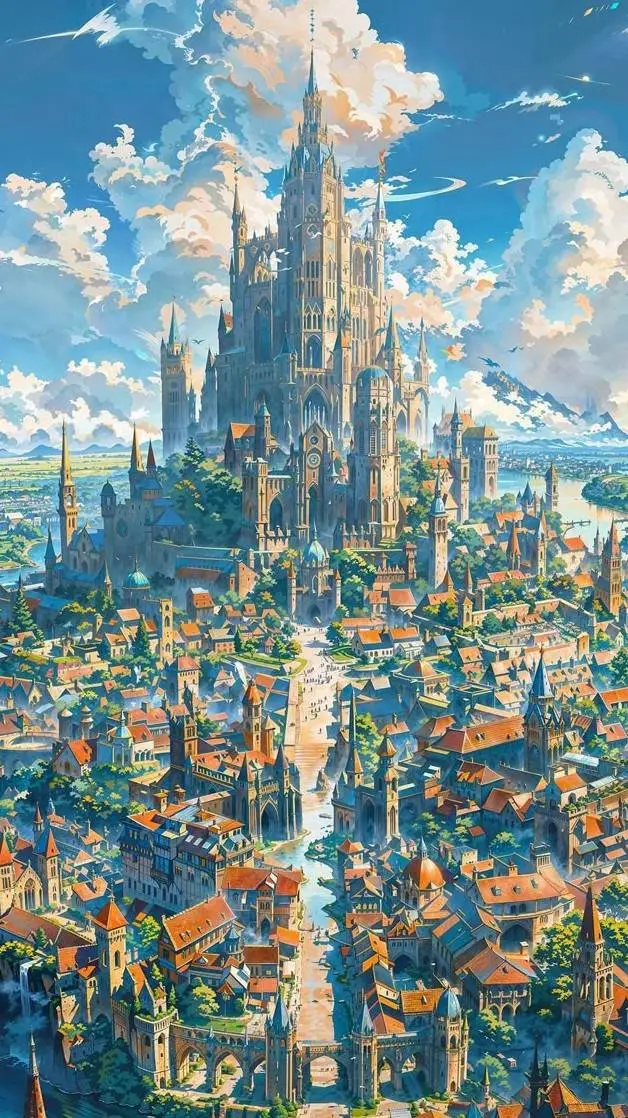 ai character: Magical world background