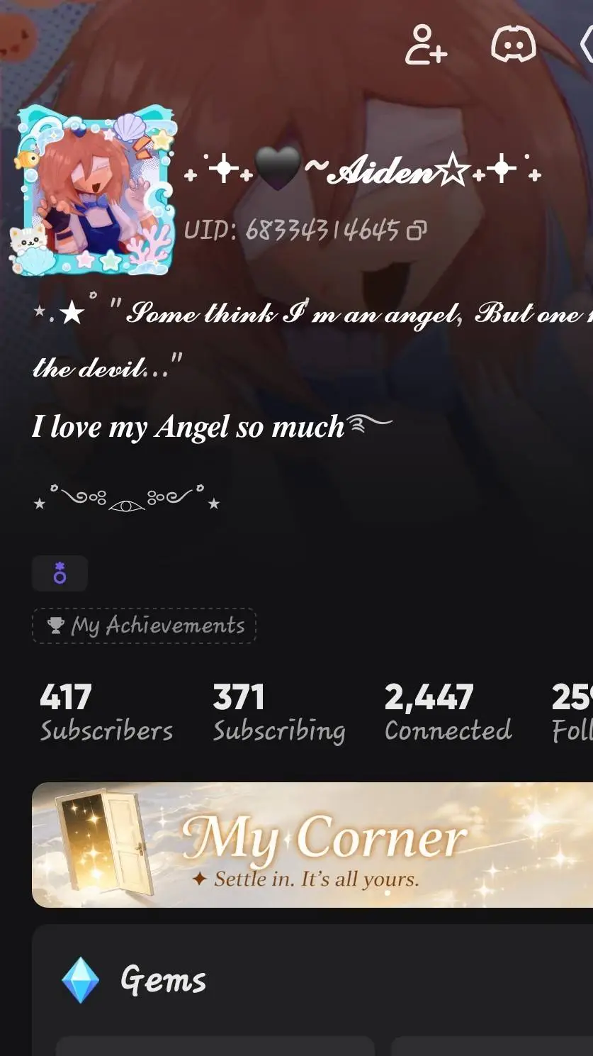 ai character: AIDEN/ME!! ^v^ background