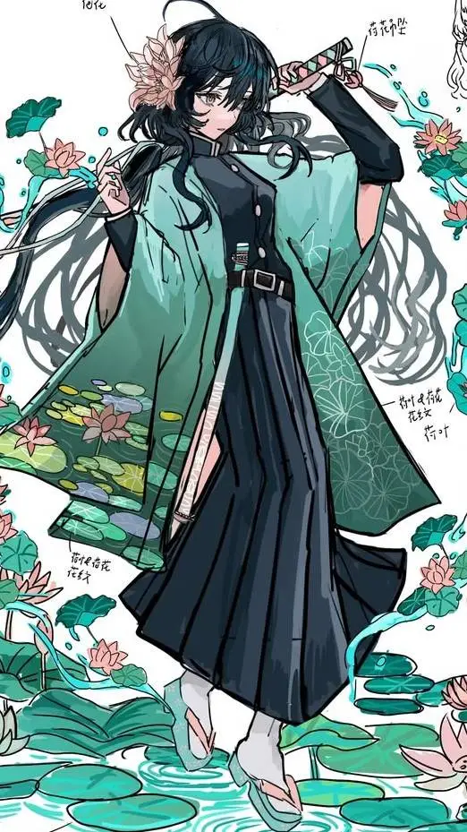 ai character: KNY, Tsuguko  background
