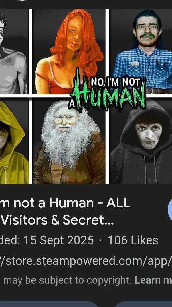 ai character: no I'm not human  background