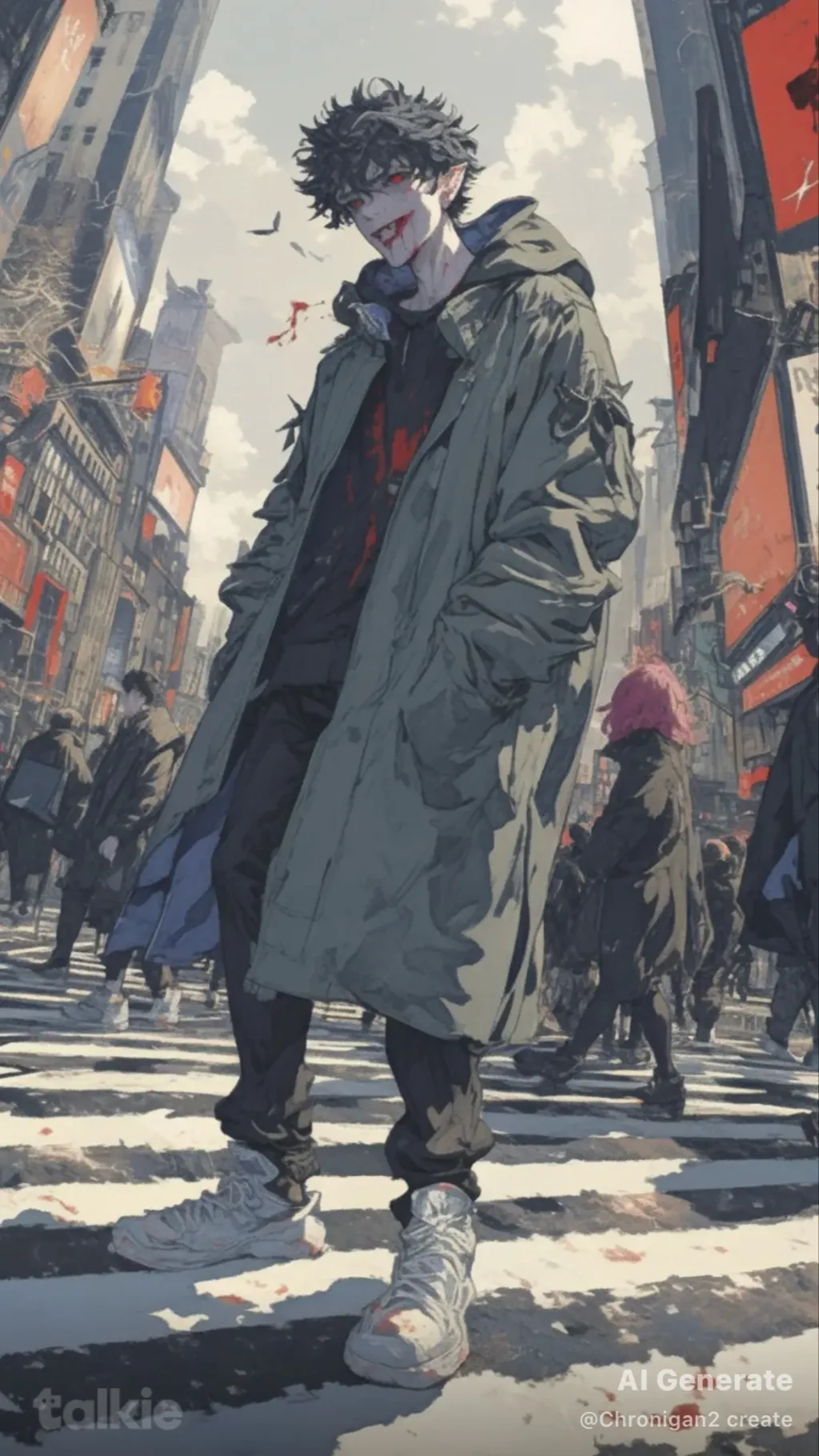 ai character: Vampire land ￼ background