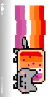 ai character: Rainbow background