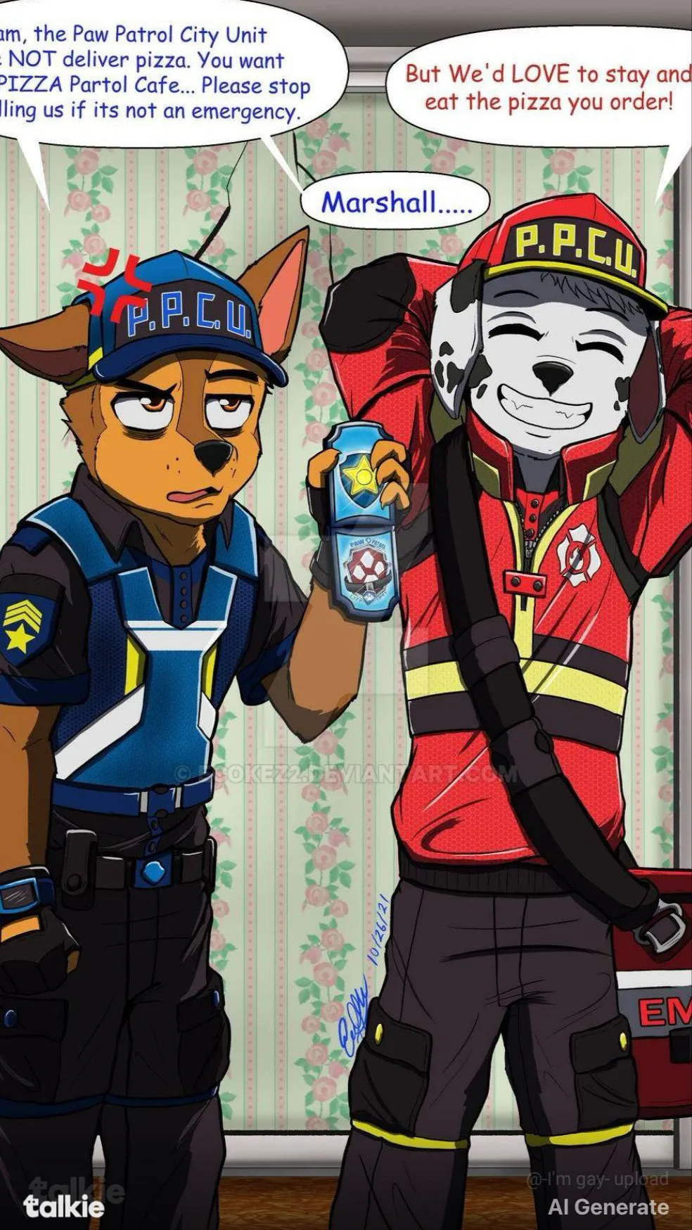 ai character: Paw patrol ￼ background