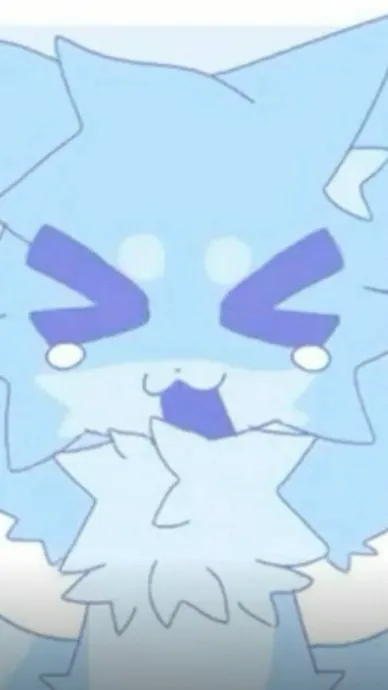 ai character: Blue furry ￼ background