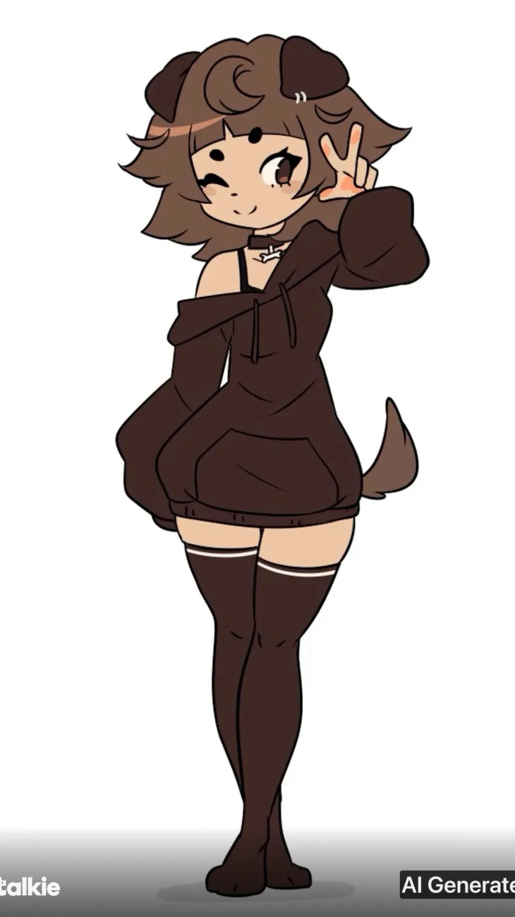 ai character: Furry dog ￼ background