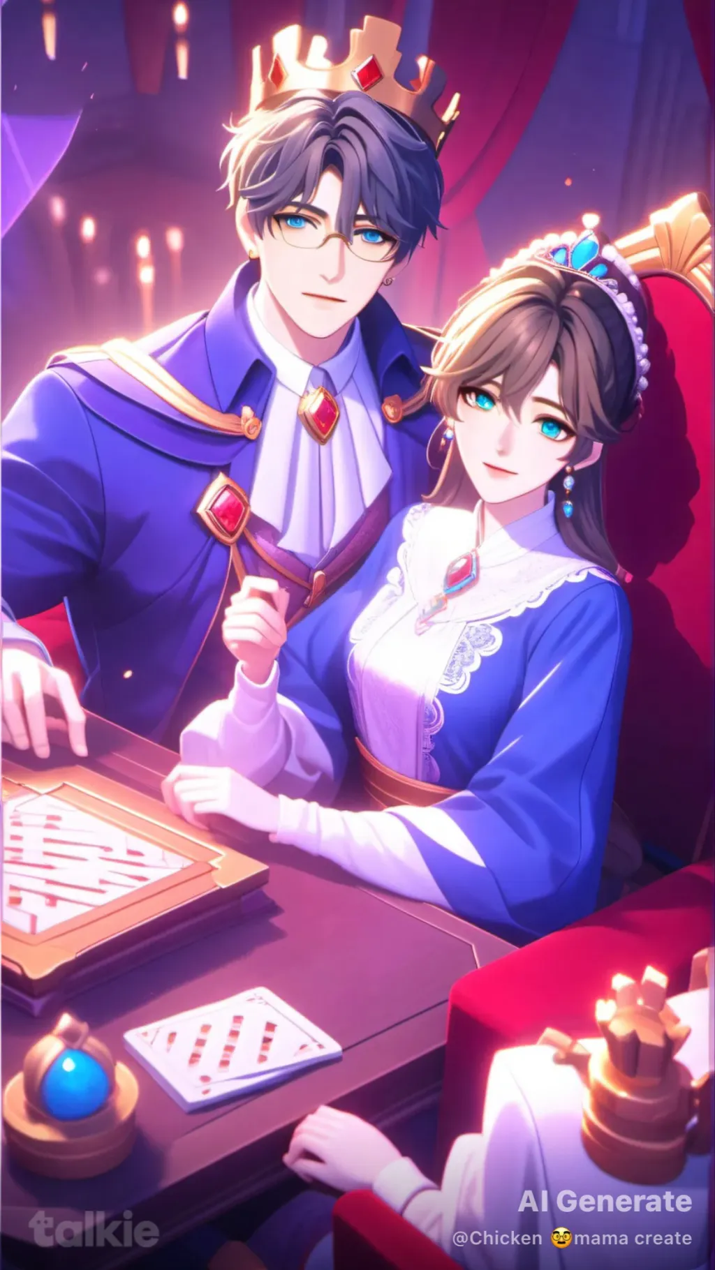 ai character: King ￼ background