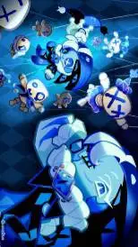 ai character: shadow milk cookie background