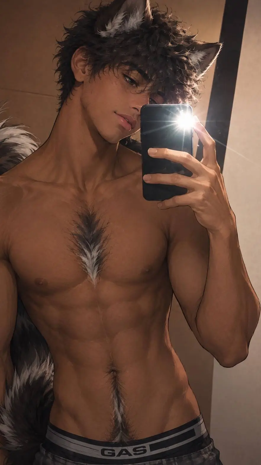 ai character: Kael wolf hybrid background