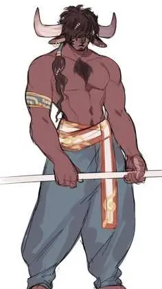 ai character: bull Demi human background