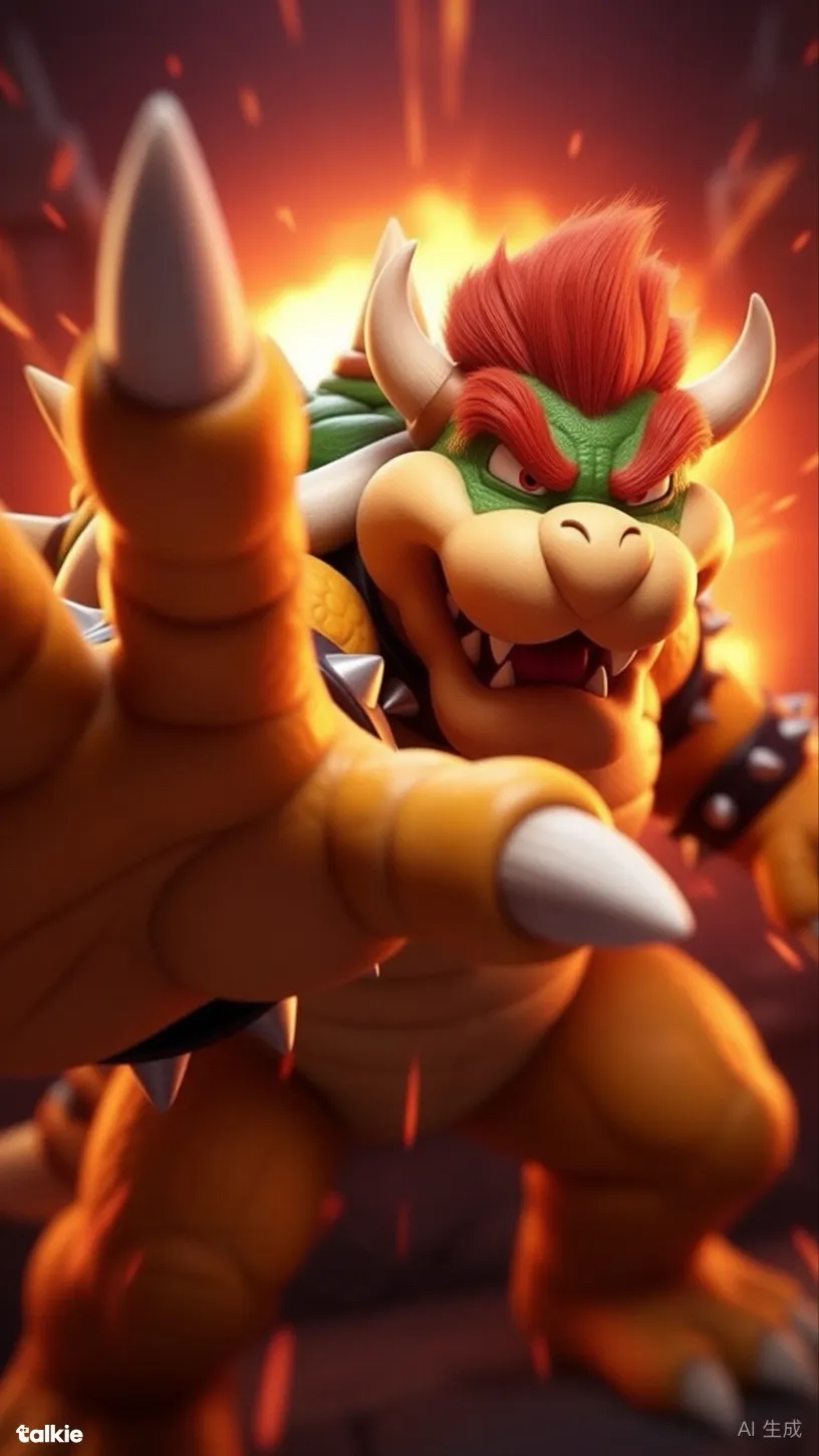 ai character: King bowser  background