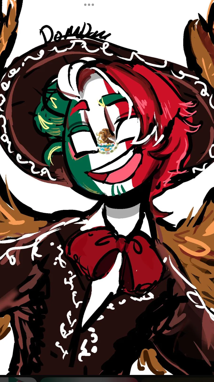ai character: México x Rusia  background