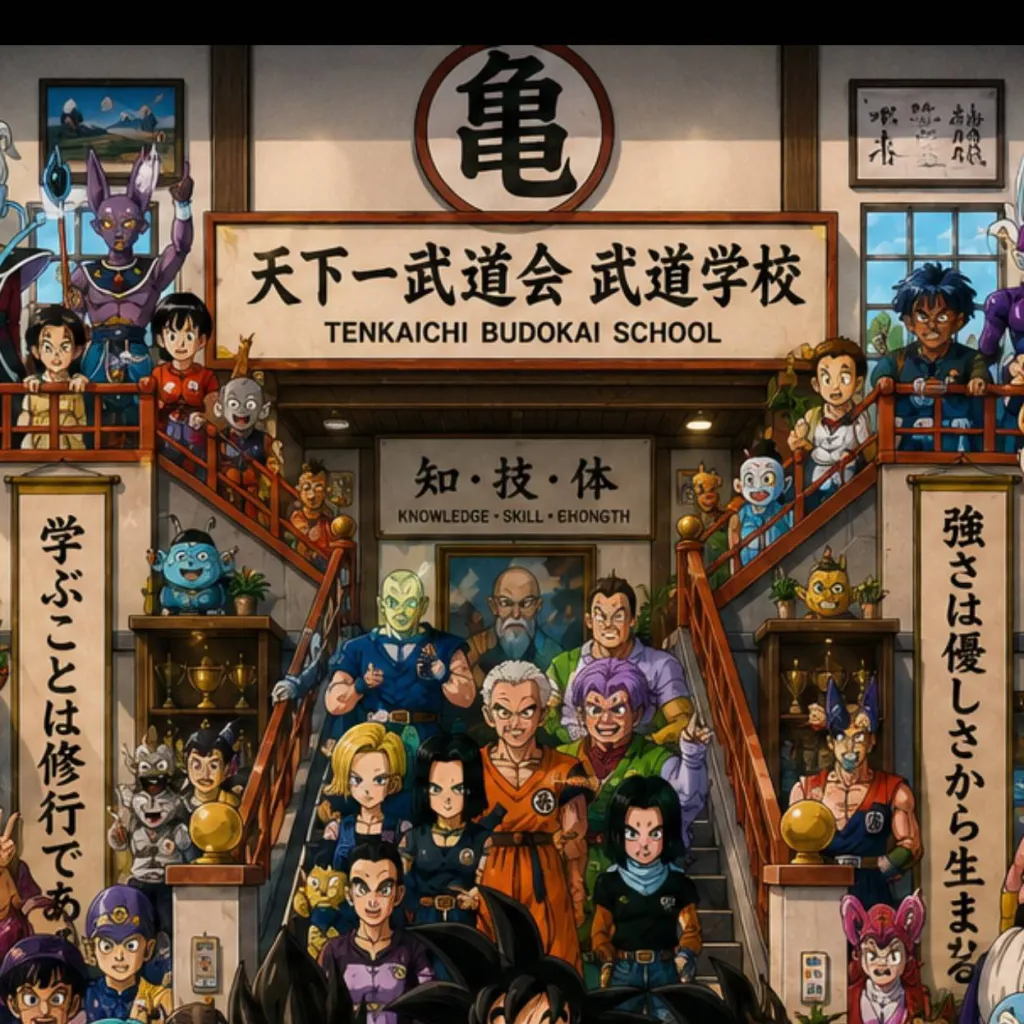 chat with ai character: dragon ball school