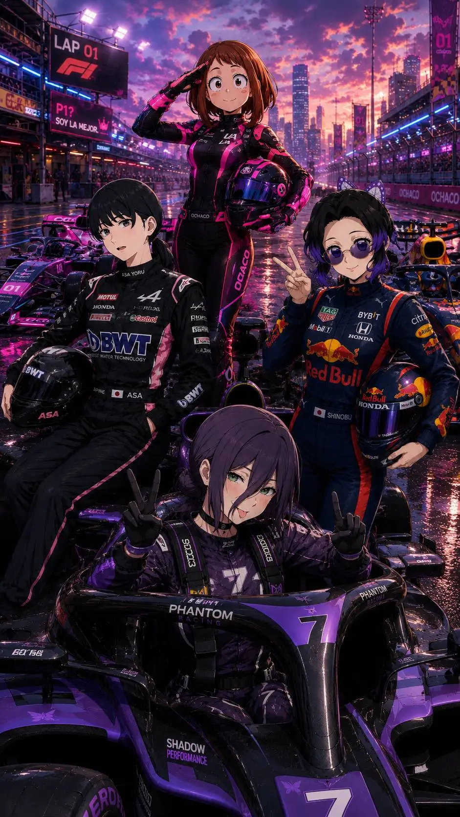 ai character: LA CARRERA TOTAL  background