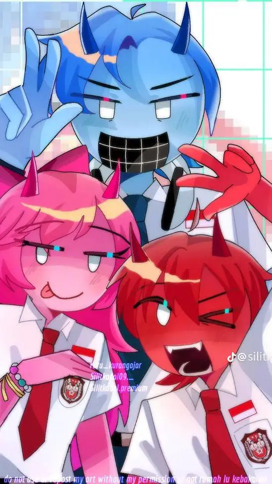 ai character: K00L TRIO - HS AU background