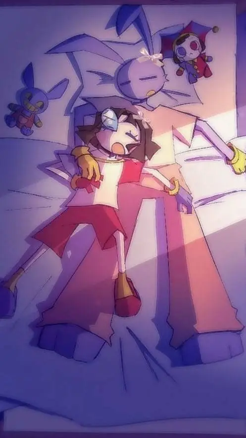 ai character: jax x pomni anime  background