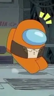 ai character: orange (among us) background