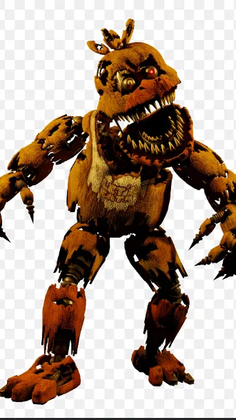 ai character: Nightmare chica  background