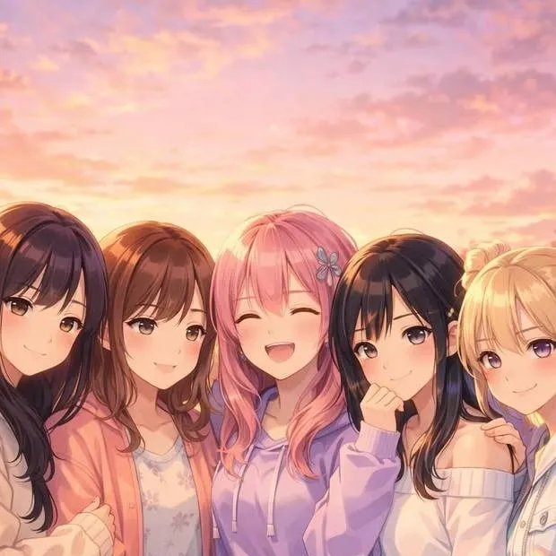 chat with ai character: group of friends