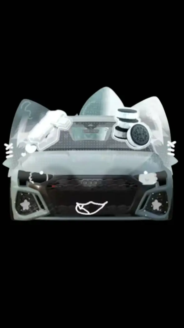 ai character: furry audi RS 3 background