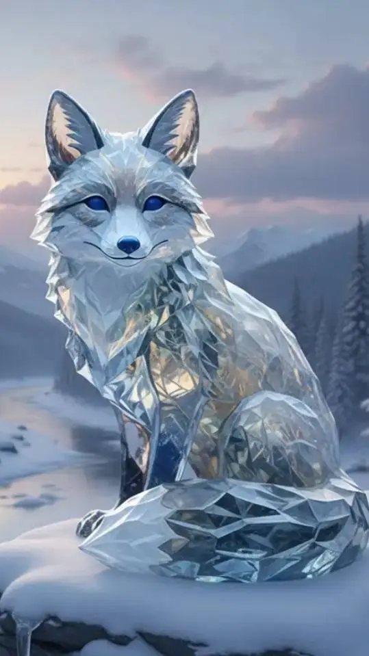 ai character: FrozenFoxYT  background