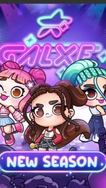 ai character: las galxe 💙🩷❤️ background