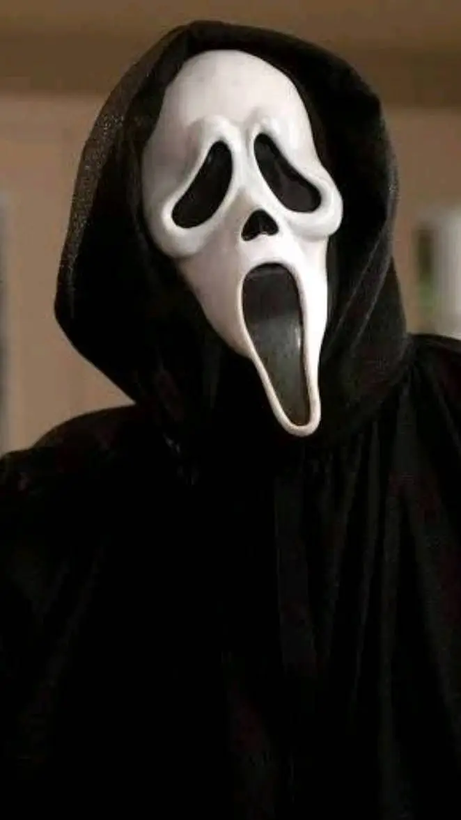 ai character: ghostface  background