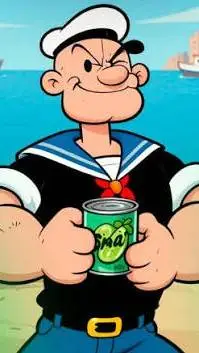 ai character: Popeye  background