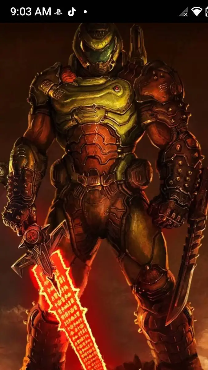 ai character: Doom Slayer  background
