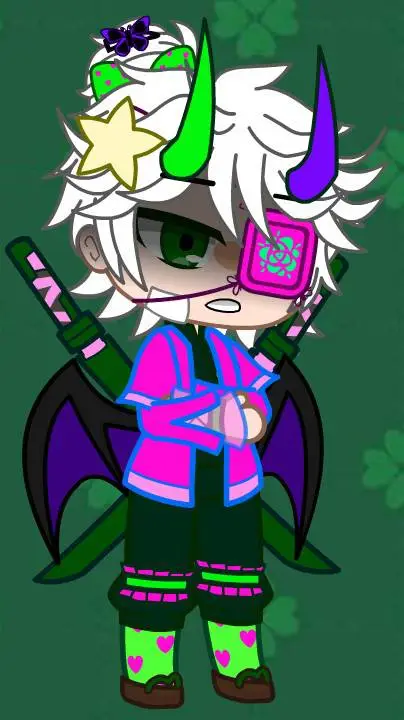 ai character: Leaf pierce background