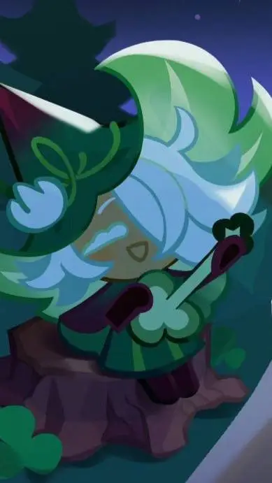 ai character: Clover cookie background