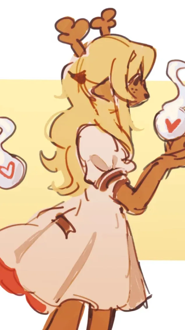 ai character: NOELLE . DELTARUNE background
