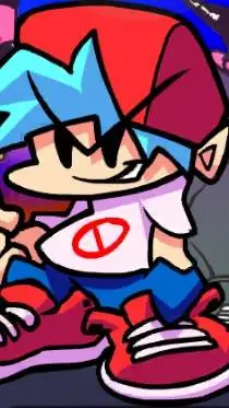 ai character: fnf boy on a car background