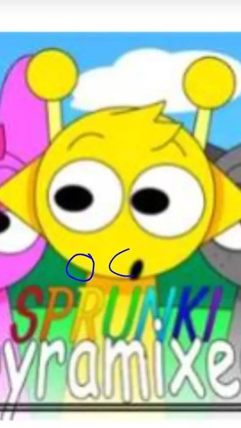 ai character: sprunki pyramix oc background