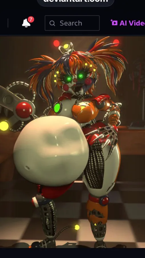 ai character:  Scrap baby background