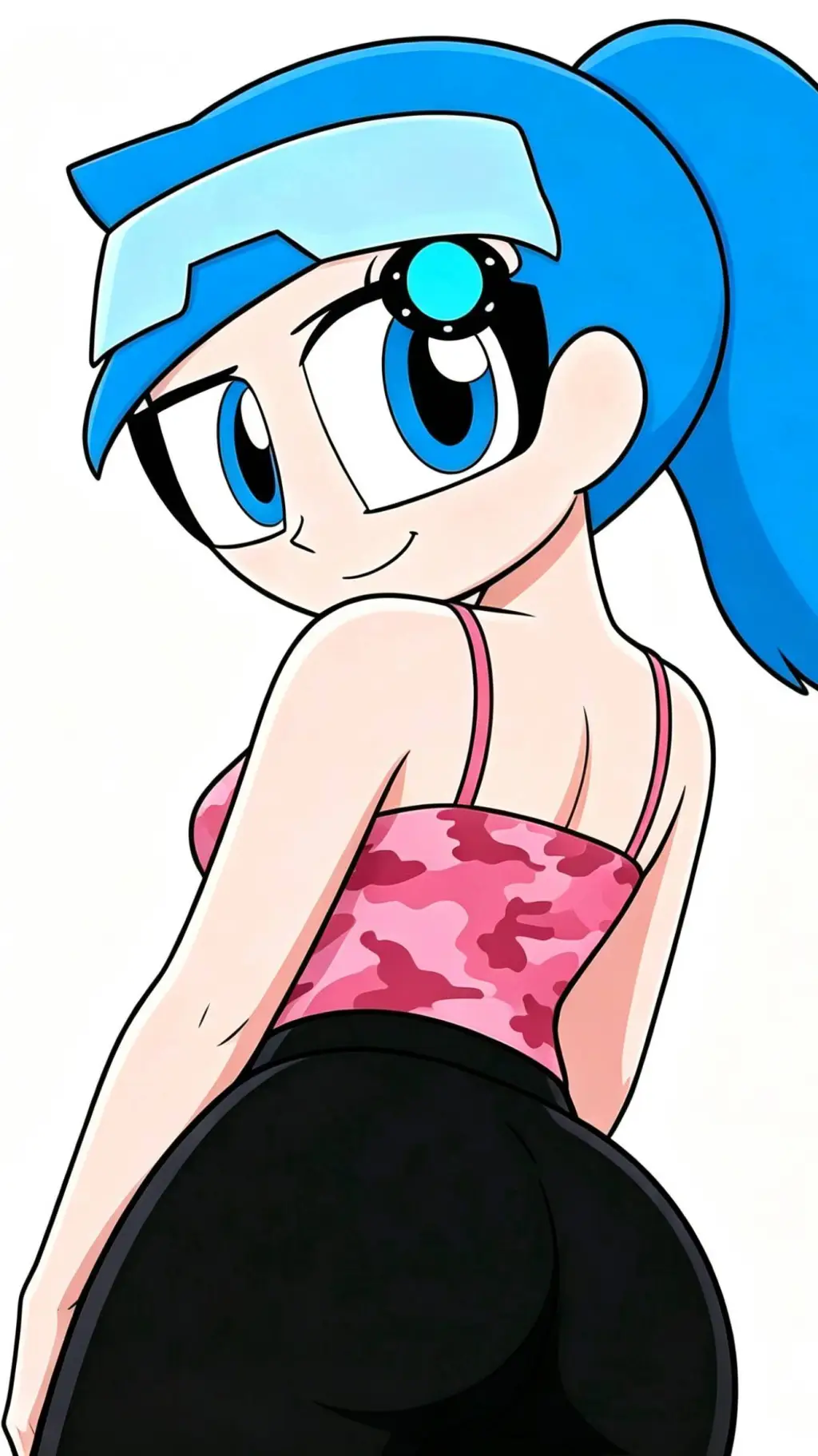 ai character: Cathy Camerawoman background