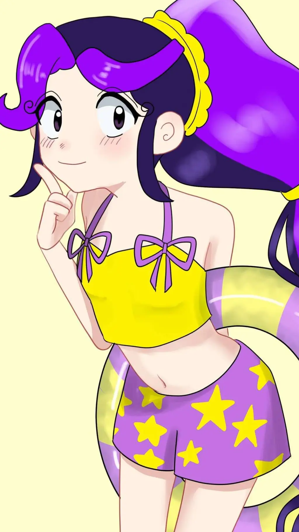 ai character: Lily en la playa  background