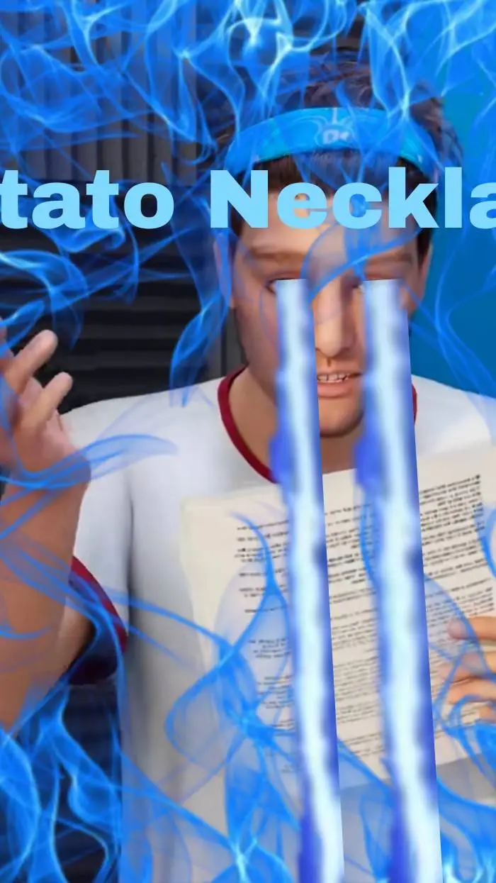 ai character: POTATO NECKLACE background