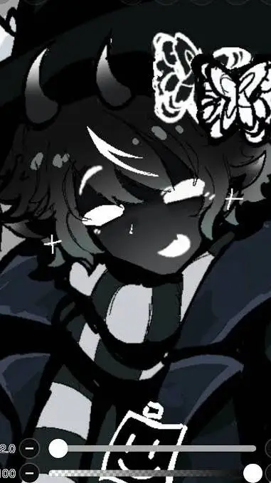 ai character: {🖤🤍twixxel🤍🖤} background