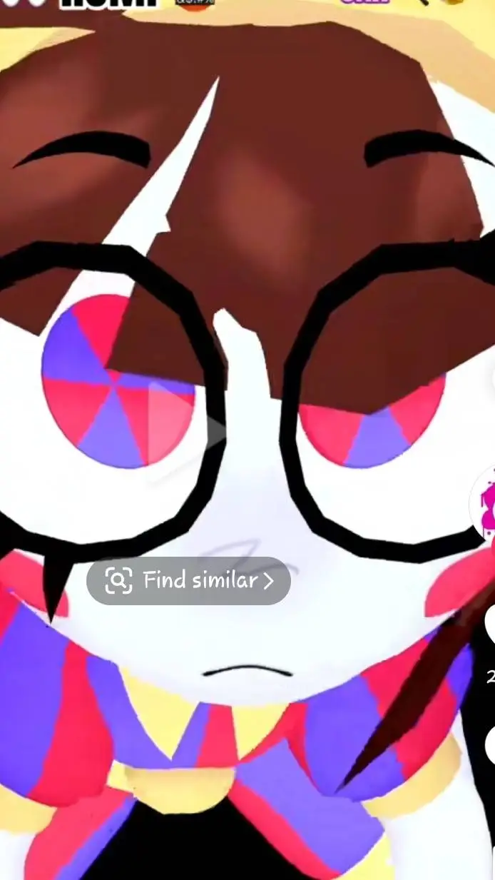 ai character: pomni in a box background