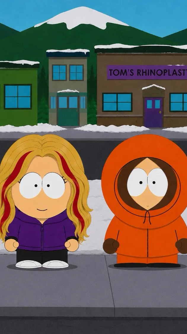 ai character: South Park fR  background