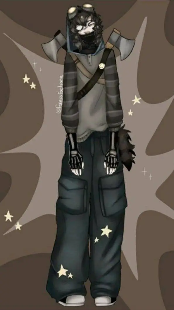 ai character: Ticci Toby  background