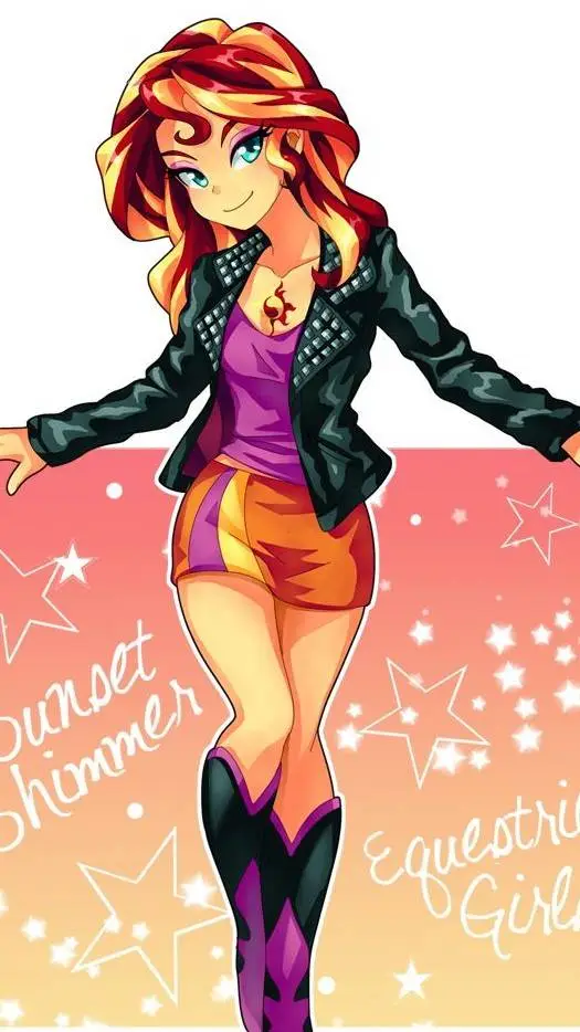 ai character: 💥Sunset Shimmer💥 background