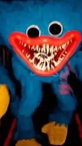 ai character: huggy wuggy  background