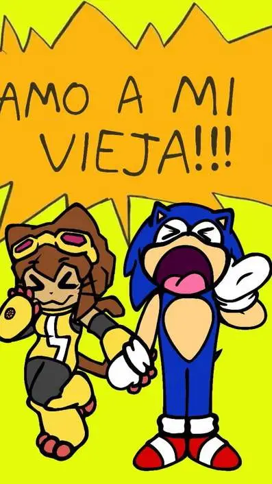 ai character: Kit x Sonic background