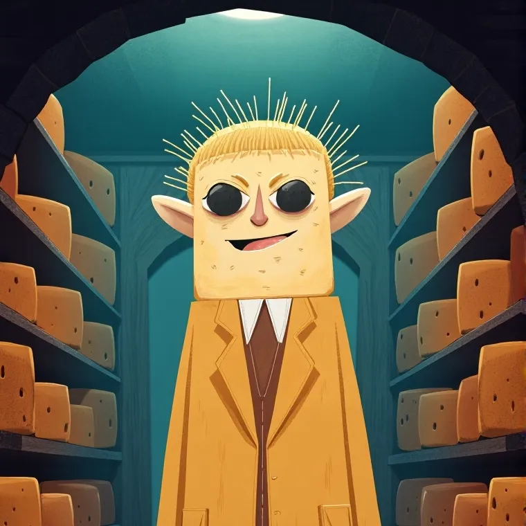 chat with ai character: cheese man